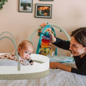 Panier à langer pour bébé en corde de coton avec coussin en mousse et housse imperméable | <span class=keywords><strong>Table</strong></span> à langer pour bébé - Product Image 5