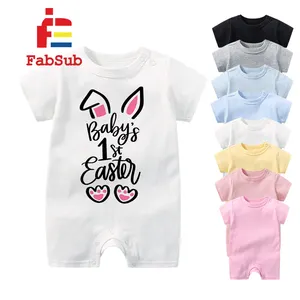 Sublimation Baby Clothes Onesie Polyester Short Sleeve Sublimation Cotton Feel Baby Romper Blank For Sublimation Printing