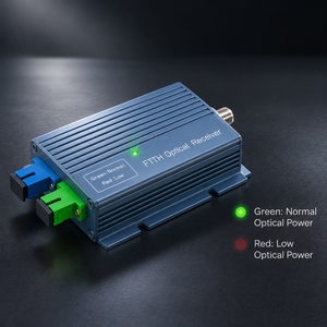 Nœud optique mini FTTH actif, récepteur optique CATV avec WDM 1550nm SC APC 1 sortie RF pour réseau GPON EPON PON - Product Image 1