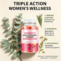 Gummies multivitaminées pour femmes avec biotine, zinc et fer, favorisant la santé des cheveux, de la peau et des ongles, l'équilibre hormonal et la défense antioxydante ODM/OEM
