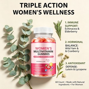 Gomitas Multivitamínicas para Mujer con Biotina, Zinc y Hierro, Favorecen el Cabello, la Piel y las Uñas, Equilibrio Hormonal y Defensa Antioxidante, ODM/OEM - Product Image 3