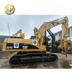 Excavadora de cadenas usada Cat 324D de 24 toneladas con martillo hidráulico y cabina con aire acondicionado para minería y demolición de hormigón - Product Image 2