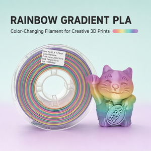 Filamento PLA con Degradado Arcoíris de 1.75mm y 1KG, Filamento para Impresora 3D que Cambia de Color, Moldeo Creativo, Personalización Educativa, 240C - Product Image 6