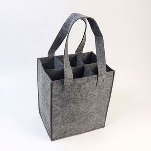 Sac fourre-tout tissé réutilisable personnalisable, sac de rangement en feutre pour vin, motif logo et lettres, idéal pour les affaires, les fêtes et la publicité transfrontalière - Product Image 2