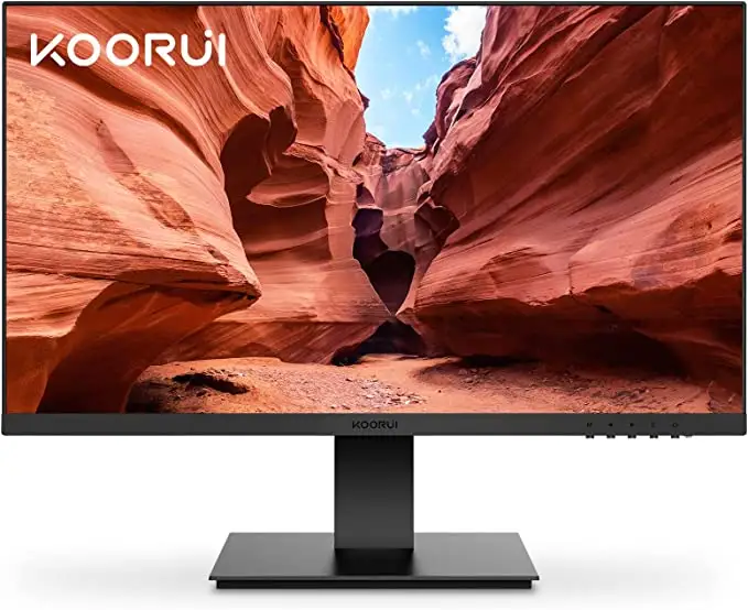 KOORUI 24 Inch Monitor Full HD 1920 x 1080p Display 75Hz 3000:1 Contrast Ratio VGA, 75 x 75 mm VESA Mountable, Ergonomic Tilt