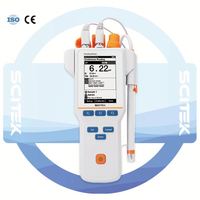 SCITEK Medidor de pH portátil-0,00 a 14.00pH Ajuste de pantalla táctil Medidor de pH
