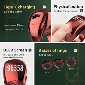 Réveil de prière musulman avec rappel Azan, affichage LED, contrôle par application, étanche IP67, bague de prière (tasbih) - Product Image 3