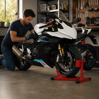 Support de roue avant réglable en hauteur pour moto, idéal pour l'exposition, la salle d'exposition, le garage et la réparation