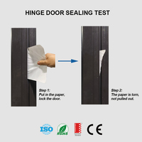 Puerta Francesa de Vidrio Ultra Transparente con Marco Delgado, Puerta Batiente de Aluminio Estrecho para Baño Principal de Lujo con Mármol