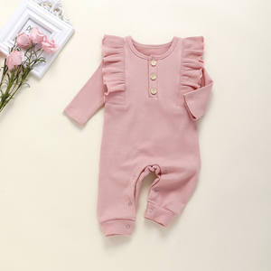 Ropa de Bebé en Oferta 2021, Mamelucos de Manga Larga para Otoño, Mameluco de Algodón 100% Acanalado, Mono para Bebés, Mamelucos para Niñas - Product Image 3