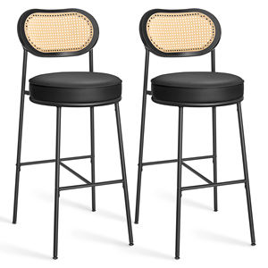 <span class=keywords><strong>VASAGLE</strong></span> Lot de 2 tabourets de bar modernes en rotin PE Chaises de bar de 30.1 pouces Tabourets de bar rembourrés en cuir synthétique - Product Image 1