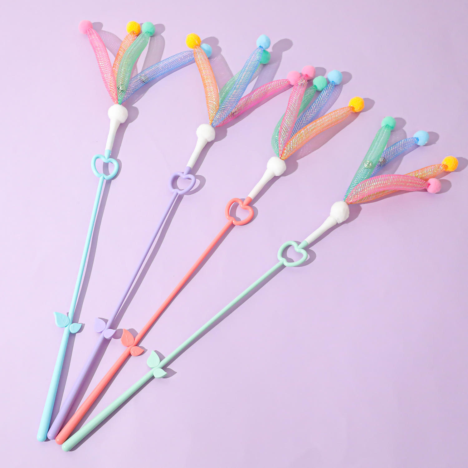Fairy color ball cat fun stick-peach heart