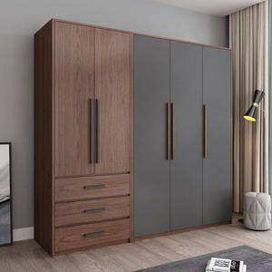 Armario Escandinavo Moderno de Madera Maciza con Puertas Abatibles, Armario de Almacenamiento para Dormitorio, Fácil de Montar para Uso Doméstico - Product Image 1