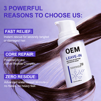 Crème Capillaire Revitalisante Moleculaire aux Peptides Sans Rinçage OEM ODM – Traitement Capillaire à Marque Privée qui Pénètre en 30 Secondes jusqu'au Cœur des Cheveux