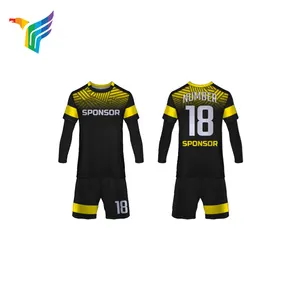 2019/2020 Best Grade Top Thai Quality Sublimation Football Shirt Soccer Jersey Uniforms Long Sleeve Customised Soccer Shirts Set
