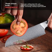 Nouvelle arrivée 67 couches damas VG10 acier Chef Santoku couteau utilitaire ensemble G10 poignée ambidextre lave-vaisselle durable haut