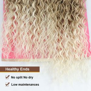 Extensions de <span class=keywords><strong>cheveux</strong></span> synthétiques Julianna Wholesale Bio Organic Protein Fibra Regular Wave Jerry Curly Wavy Weave Weft Hair Bundles - Product Image 5