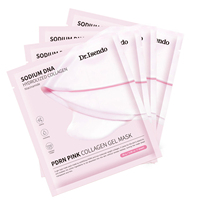 Masque en gelée de collagène rose OEM ODM, boîte de 4 pièces, hydratant et liftant pour la nuit, soin du visage coréen, masque en gel pour le soin de la peau