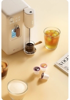 Machine à café et à glace électrique compacte entièrement automatique 4 en 1 avec distributeur d'eau chaude/froide, utilisation domestique sur table