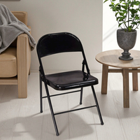Chaises pliantes en fer au design moderne et décontracté pour l'extérieur, idéales pour appartement, salle de sport, usage général, jardin, salon, salle à manger, bar