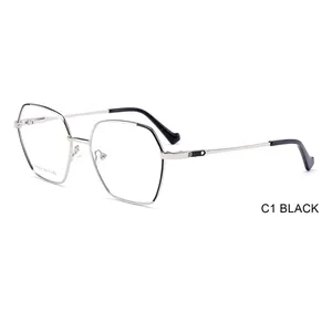 Hot Selling New Model Mens Metal Spring Hinge Anti Blue Blocking Optical Lunettes Eyewear Glasses