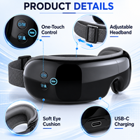 Masajeador de Ojos por Compresión de Aire con Calor, Bolsa de Aire, Música Bluetooth, para Ojos Cansados, Regalos, Proveedor