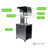 Máquina de sellado semiautomática para latas de café, sellador de lata grande de 3 lb con pantalla táctil