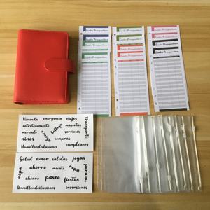 Ensemble Classeur Budgétaire A6 Personnalisé Espagnol, Système de Budget à Enveloppes, Planificateurs Pouvant Ajouter des Feuilles de Budget et Autocollants d'Étiquettes en Espagnol - Product Image 3