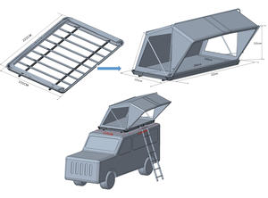 Outdoor Offroad Overland Camp Vehicle Car Top Roof Tent Adventure Camper 4X4 - Product Image 4