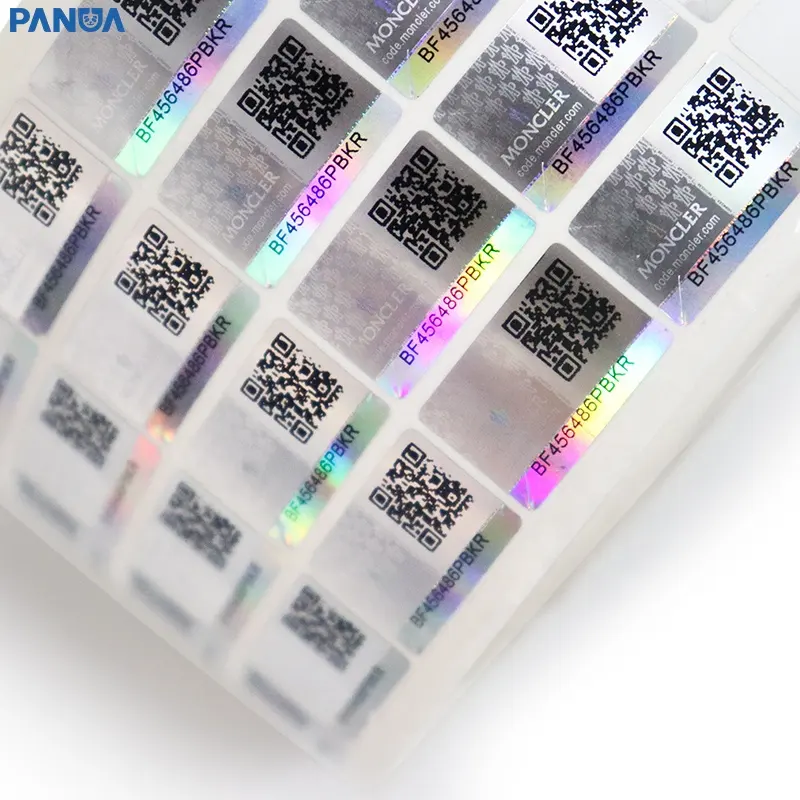 hot sale custom printing labels serial number vinyl waterproof hologram die cut logo laser hologram security qr code sticker