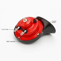 Klaxon d'air pour voiture escargot électrique 12V klaxon d'air bateau marin Kit d'alarme sonore moto klaxon de voiture bicolore Signal fort