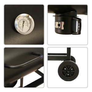 Parrilla de Carbón Grande Tipo Barril con Estante para Jardín, Camping, Patio, Fiestas y Picnics - Product Image 4