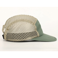 Chapeau de camp en nylon à séchage rapide 5 panneaux avec logo imprimé personnalisé, Casquette de course à pied légère et imperméable pour l'extérieur
