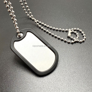 Tag anjing personalisasi tepi gulung dengan peredam Hammering cap Tag kalung kosong - Product Image 4