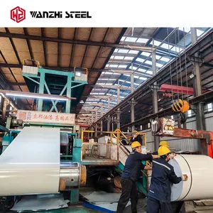 工厂热卖Ral 9012白色PPGI PPGL 0.14毫米750米PPGI钢卷钢铁预涂热浸镀锌钢卷