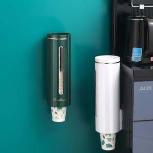 Dispensador de vasos de lujo ligero, soporte de pared a prueba de polvo, dispensador de agua desechable, almacenamiento de papel, dispensador automático de vasos de agua - Product Image 5