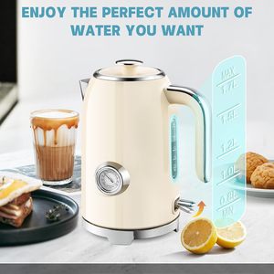 New Retro Stainless Steel Electric Kettle and <b>Toaster</b> Set with LED Lighting 2-Year Warranty for Household Hotel & Car Use - Product Image 4