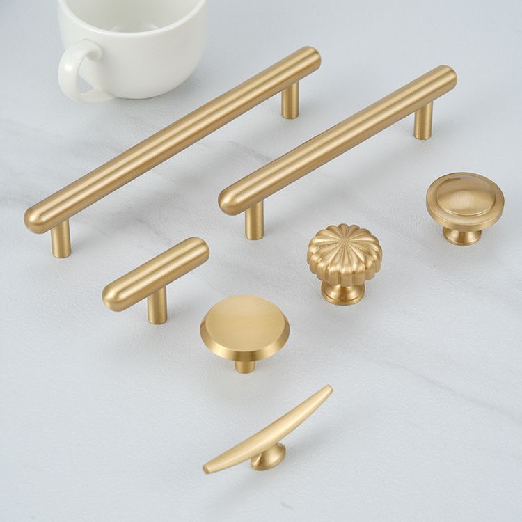 Luxury Brushed Solid Brass Bronze Gold Kitchen Cabinet Handles