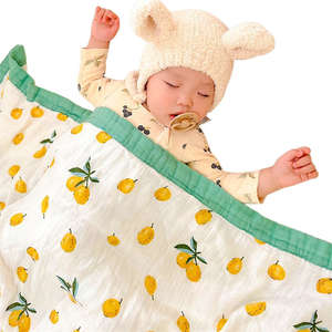 Fabricante personalizado 120 cm algodón orgánico <span class=keywords><strong>sueño</strong></span> mantas bajo precio al por mayor manta de muselina para bebé - Product Image 5
