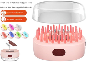 Brosse de massage du cuir chevelu électrique intelligente avec lumière à 7 couleurs pour la croissance des cheveux - Product Image 2
