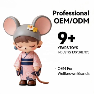 Figura Coleccionable de PVC Personalizada con Diseño Original de Flor de Cerezo Japonés, Figura de Chica con Orejas de Ratón para Escritorio de Oficina - Product Image 1