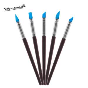 ปากกาซิลิโคนอเนกประสงค์5ชิ้น/เซ็ตอุปกรณ์ทำเล็บปากกาทำจุดแบบ DIY ชุดปากกาแกะสลักลายนูน - Product Image 4