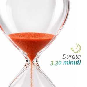 Minuteur en verre en forme d'heure de pointe, 5x13 cm, sable orange, pour cadeaux de fête - Product Image 4
