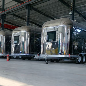 Petit bar mobile de 2 étages jaune clair entièrement équipé Coffee Van Cart Fast Food Trailer Caravan Export for Sale Canada - Product Image 4