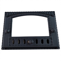 Porte de cheminée en fonte pour poêle à bois, barbecue et four à briques