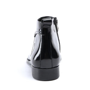 Bottes d'affaires pour hommes en cuir véritable de luxe, automne-hiver, à lacets, respirantes, semelle extérieure en caoutchouc - Product Image 6