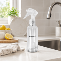 Bouteille pulvérisateur transparente en PET de 200 ml personnalisée pour nettoyant de cuisine, soin des plantes, brumisateur, emballage pour nettoyage domestique