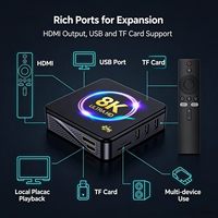 Boîtier TV Android 14 I96 H313 8K Ultra HD avec WiFi double bande, lecteur multimédia intelligent