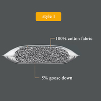 Juego de 4 Almohadas de Plumas de Ganso con Funda 100% Algodón para Cama y Sofá con Envío Gratuito