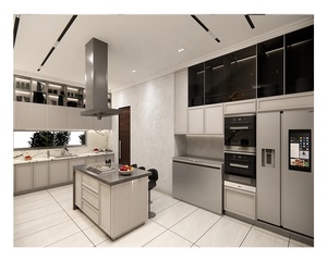 บานพับแบบนุ่มหรูหราตู้ไม้ตู้ไม้โอ๊คสีขาวตู้ครัวครัวสมบูรณ์แบบทันสมัย - Product Image 5